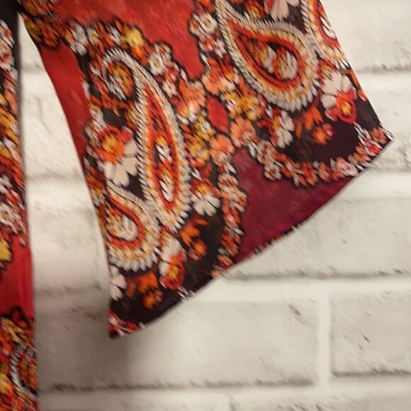 As U Wish Boho Mini Dress Red Print Paisley Print - Picture 3 of 8